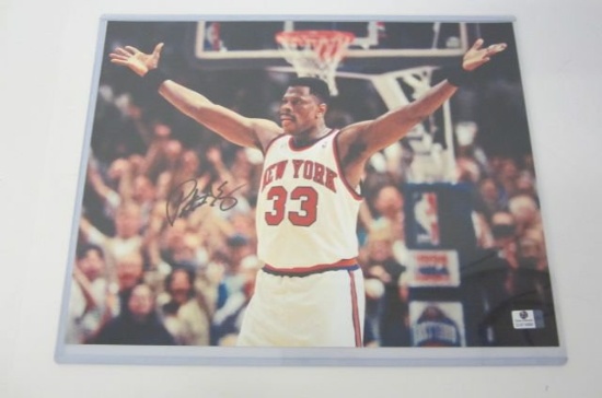 Patrick Ewing New York Knicks signed autographed 11x14 photo GA COA