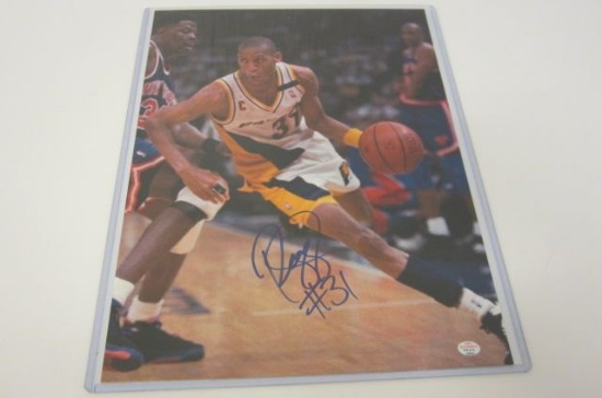Reggie Miller Indiana Pacers signed autographed 11x14 photo PAAS COA