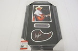 George Strait signed autographed framed matted guitar Pick Guard PSAS COA