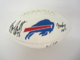 Jim Kelly Marv Levy Buffalo Bills signed logo football 5 signatures PSAS COA
