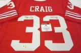 Roger Craig San Francisco 49ers signed football jersey w/inscription GA COA