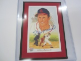 Stan Musial St Louis Cardinals signed autographed matted postcard PAAS COA