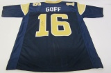 Jared Goff Los Angeles Rams signed autographed jersey PAAS COA