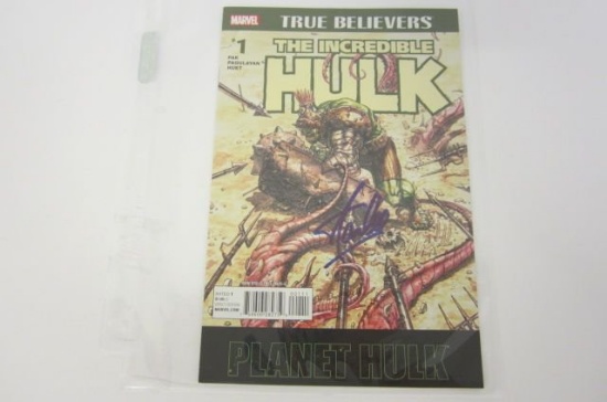 Stan Lee signed autographed Hulk comic book Global Coa