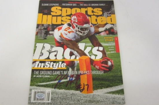 Kareem Hunt Kansas City Chiefs signed autographed magazine Certified Coa