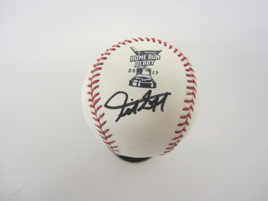 Giancarlo Stanton Miami Marlins signed autographed Homeun derby baseball Certified Coa