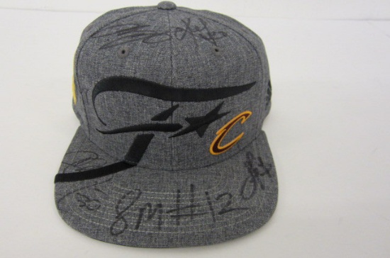 2016 NBA Champion Cavaliers team signed Finals Hat LeBron James, Kevin Love and many more Certified