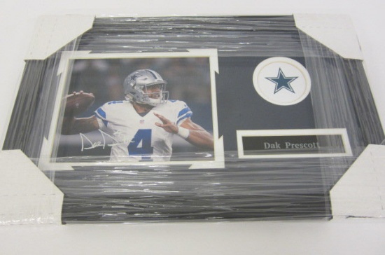 Dak Prescott Dallas Cowboys signed autographed framed 8x10 photo Certified Coa