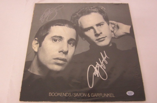 Simon & Garfunkle "Bookends" signed album cover w/record PSAS COA