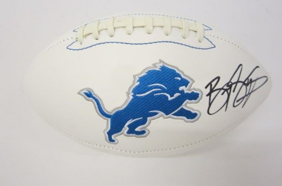Barry Sanders Detroit Lions signed autographed logo football PSAS COA
