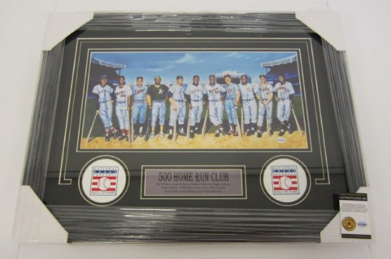 500 Home Run Club Hand Signed Autographed Framed Matted Photo AI Certified.