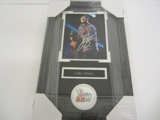 Luke Bryan Country signed autographed framed matted 8x10 PSAS COA