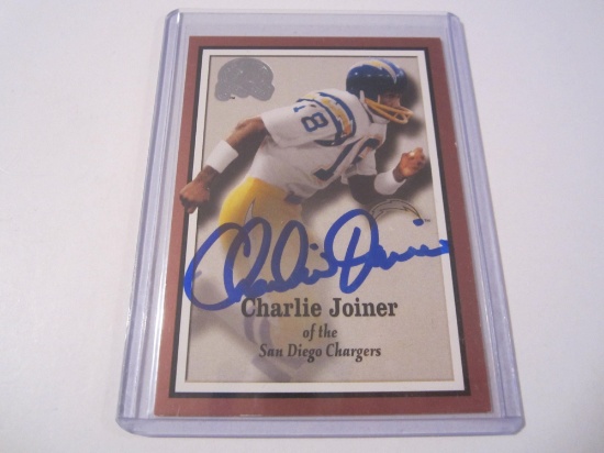 CHARLIE JOINER GREATS OF THE GAME signed autographed CARD COA