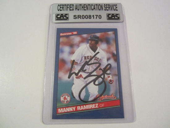 Manny Ramirez Boston Red Sox signed autographed sports card CAS COA