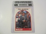 Phil Jackson Chicago Bulls signed autographed sports card CAS COA