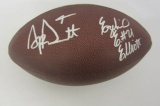 Dak Prescott, Ezekiel Elliott Dallas Cowboys signed autographed football PAAS Coa