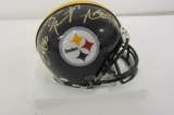 Ben Roethlisberger, Antonio Brown, LeVeon Bell Pittsburgh Steelers  signed autographed mini helmet P