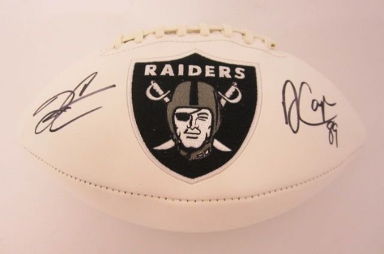 Derek Carr, Amari Cooper Oakland Raiders signed autographed football Certified Coa
