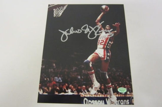 Julius Erving Philadelphia 76ers signed autographed 8x10 photo Certified Coa