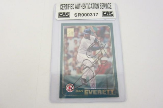 Carl Everett Boston Red Sox signed autographed card CAS COA