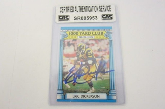 Eric Dickerson Los Angeles Rams signed autographed card CAS COA