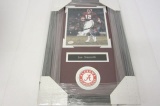 Joe Namath Alabama Crimson Tide signed autographed framed 8x10 photo JSA Holo Coa