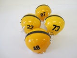 Pittsburgh Steelers throwback mini helmet lot of 4 NO FACEMASKS