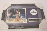 John Stockton Utah Jazz signed autographed framed 8x10 photo JSA Holo Coa