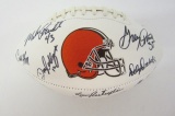 Greg Pruitt Thom Darden Sam Rutigliano Cleveland Browns signed logo football 9 signatures GA COA