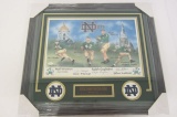 Johnny Lattner Notre Dame signed framed matted print 4 total signatures JSA COA