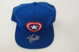 Stan Lee Marvel Captain America signed autographed hat GA COA