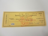 Walter Winchell Newspaper Columist signed autographed canceled check PAAS COA