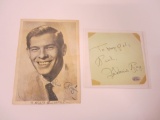 Johnnie Ray singer Songwriter signed autographed cut auto PAAS COA