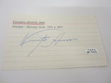 Vincent Alvarez Chicago Cubs signed autographed 3x5 index card PAAS COA