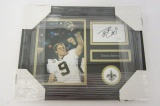 Drew Brees New Orleans Saints signed autographed framed cut signature JSA Holo Coa