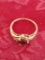 Womens 14K Gold Ring W/ Brown Stone