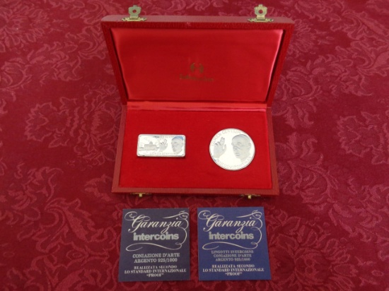 GARANZIA Intercoins Argentino 925/1000 Silver Coin Set - (1) Coin (1) Bar