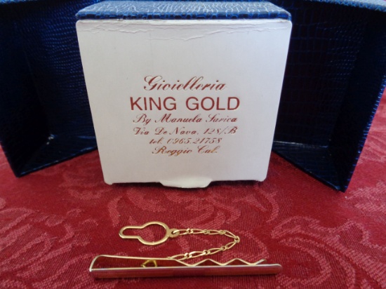 KING GOLD 14K Gold Tie Clip - In Origional Case / Box