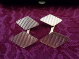 Set of 14K Gold Mens Cuff Links in Box