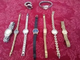 Set of (9) Womans Watches - Gold & Silver Style Watches