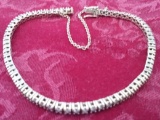 Womens 14K Gold & Diamond Tennis Bracelet