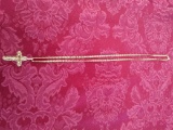 Large Mens 14K Gold Chain & Cross - 24