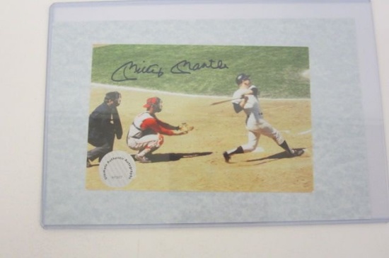 Mickey Mantle New York Yankees signed autographed 4x6 photo Certified Coa