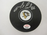 Mario Lemieux Pittsburgh Penguins signed autographed hockey puck PAAS Coa