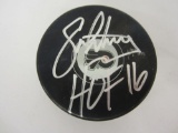 Eric Lindros Philadelphia Flyers signed autographed hockey puck Certified Coa