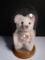 Steiff Articulated Bear with Swarovski 2-tone heart shaped crystal ornament, 2007
