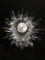 Swarovski crystal Solaris clock & 1 Solaris candleholder.