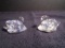 Pair of Swarovski crystal large swans.