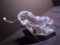Swarovski crystal Panther with black granite base.
