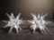 Pair of Swarovski crystal Medium Star Candleholders.
